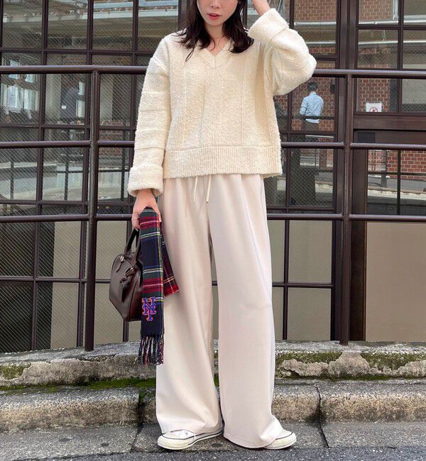 fredy emue「ブークレニットVネックプルオーバー」|ニット・セーター|