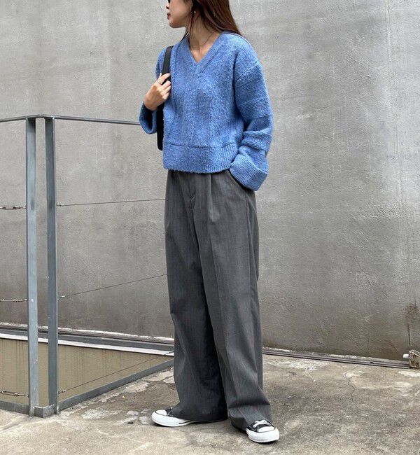 fredy emue「ブークレニットVネックプルオーバー」|ニット・セーター|