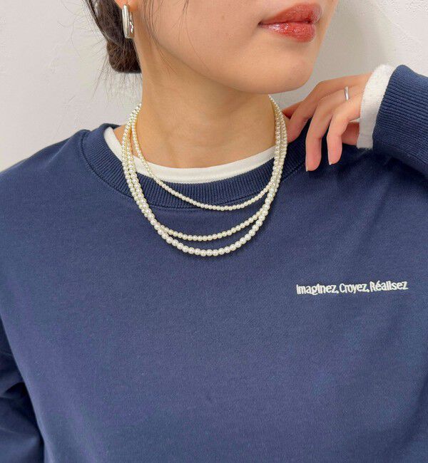 fredy emue「パール3連ショートネックレス」|ネックレス|