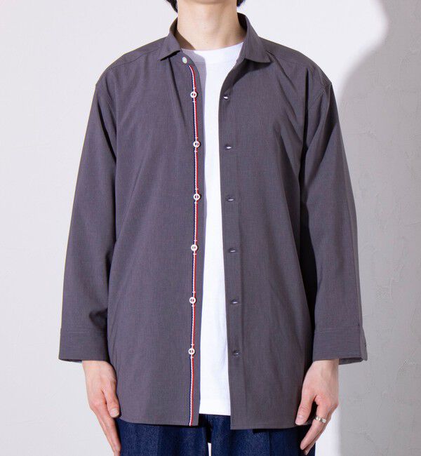 GLOSTER「【GLOSTER/グロスター】COOLMAX ポリトロ パラシュートボタン 七分袖レギュラーシャツ」|シャツ・ブラウス|