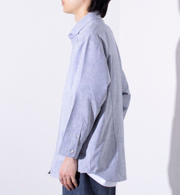 GLOSTER「【GLOSTER/グロスター】COOLMAX ポリトロ パラシュートボタン 七分袖レギュラーシャツ」|シャツ・ブラウス|