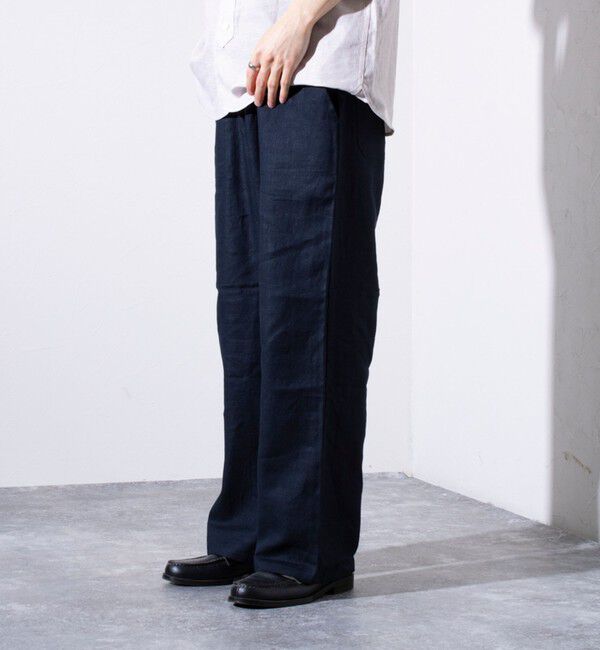 GLOSTER「【GEVACO/ゲバコ】コットンリネン イージーベイカーパンツ (無地/ストライプ)」|チノ|