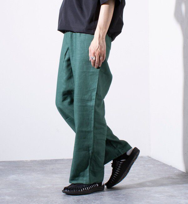 GLOSTER「【GEVACO/ゲバコ】コットンリネン イージーベイカーパンツ (無地/ストライプ)」|チノ|