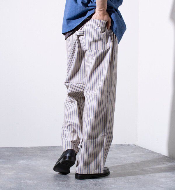 GLOSTER「【GEVACO/ゲバコ】コットンリネン イージーベイカーパンツ (無地/ストライプ)」|チノ|