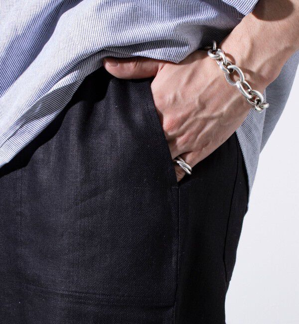 GLOSTER「【GEVACO/ゲバコ】コットンリネン イージーベイカーパンツ (無地/ストライプ)」|チノ|