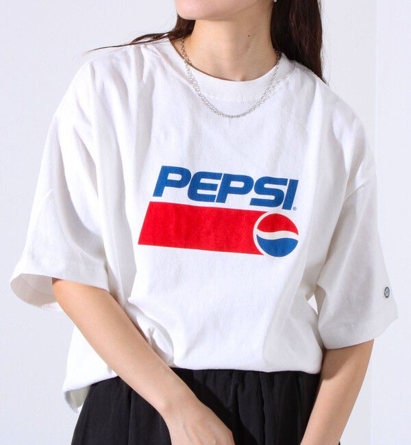 GLOSTER「【PEPSI&times;DISCUS ATHLETIC】コラボ プリント 半袖 クルーネックTシャツ」|Tシャツ・カットソー|ホワイト系その他2