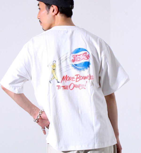 GLOSTER「【PEPSI&times;DISCUS ATHLETIC】コラボ プリント 半袖 クルーネックTシャツ」|Tシャツ・カットソー|ホワイト系その他3