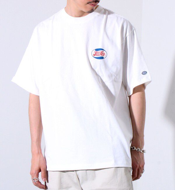 GLOSTER「【PEPSI&times;DISCUS ATHLETIC】コラボ プリント 半袖 クルーネックTシャツ」|Tシャツ・カットソー|