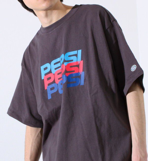 GLOSTER「【PEPSI&times;DISCUS ATHLETIC】コラボ プリント 半袖 クルーネックTシャツ」|Tシャツ・カットソー|ブラック系その他