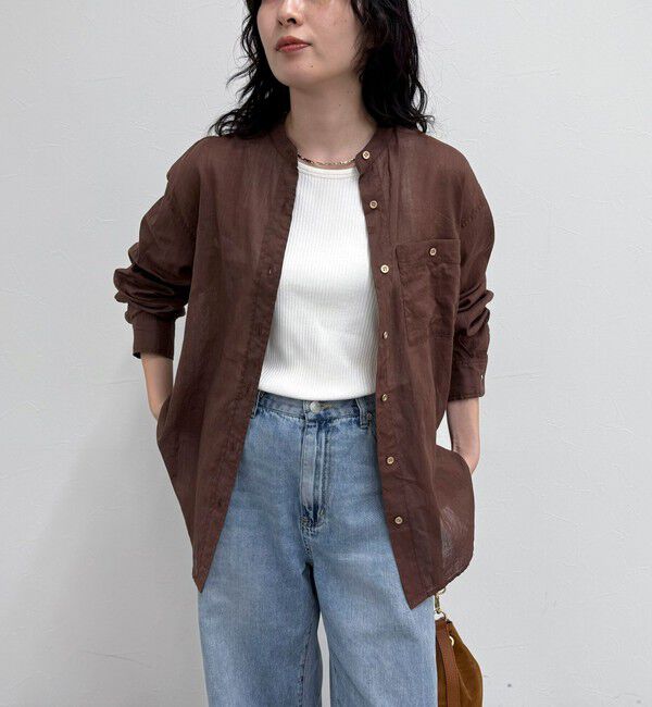 fredy emue「ラミーバンドカラーシャツ」|シャツ・ブラウス|