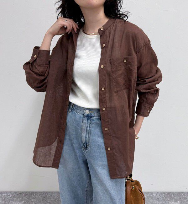 fredy emue「ラミーバンドカラーシャツ」|シャツ・ブラウス|