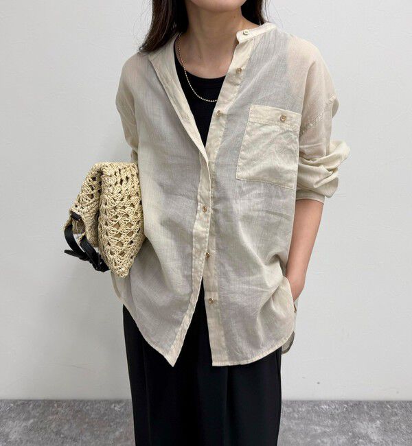 fredy emue「ラミーバンドカラーシャツ」|シャツ・ブラウス|