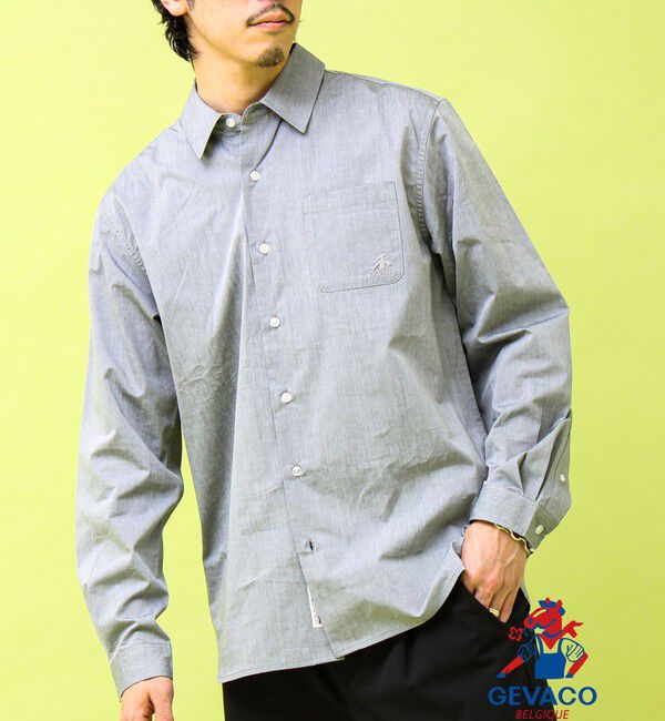 GLOSTER「【GEVACO/ゲバコ】シャンブレーシャツ」|シャツ・ブラウス|ブラック