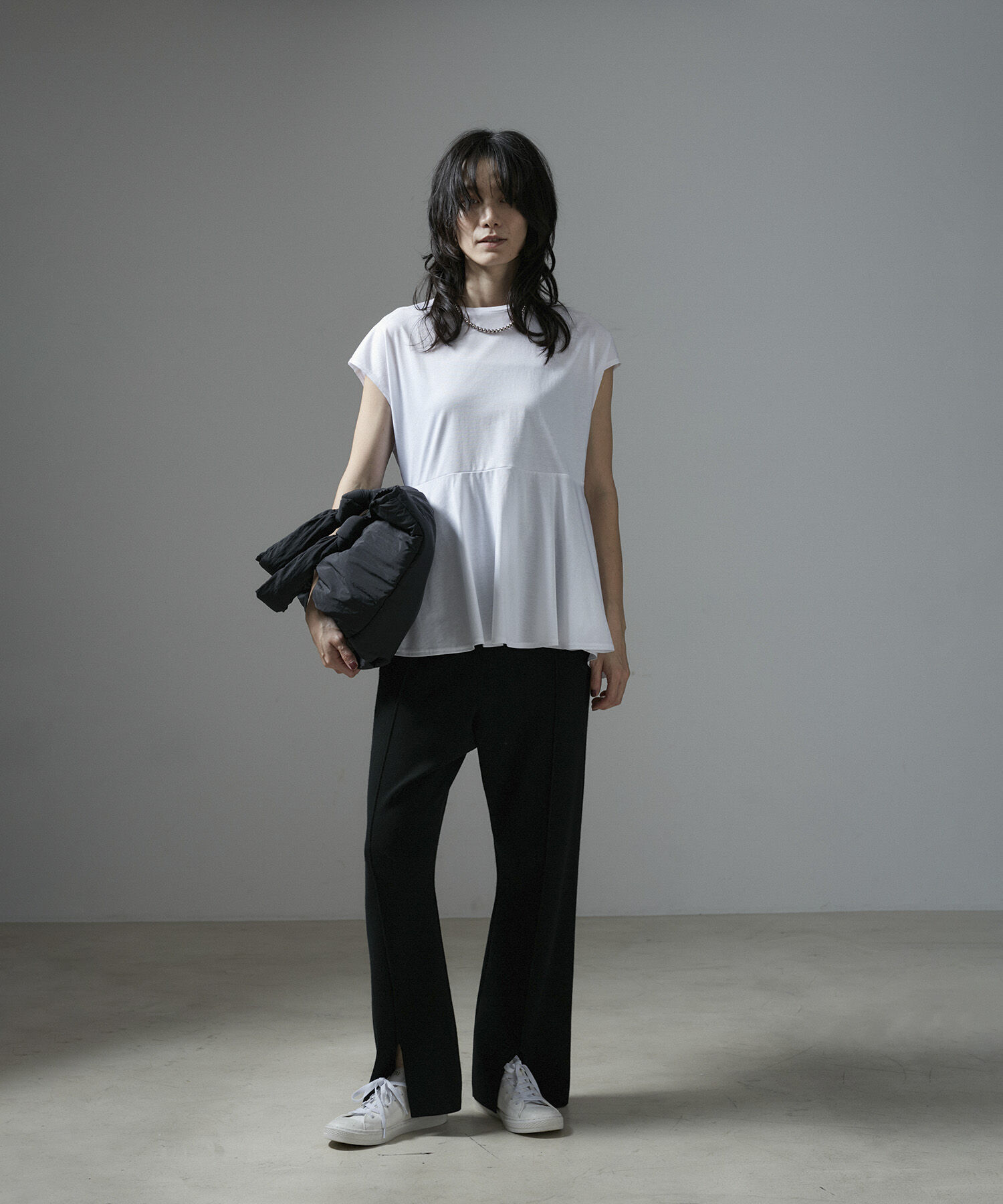 SALON adam et rope'「【WEB限定】フレンチスリーブペプラムTシャツ」|Tシャツ・カットソー|