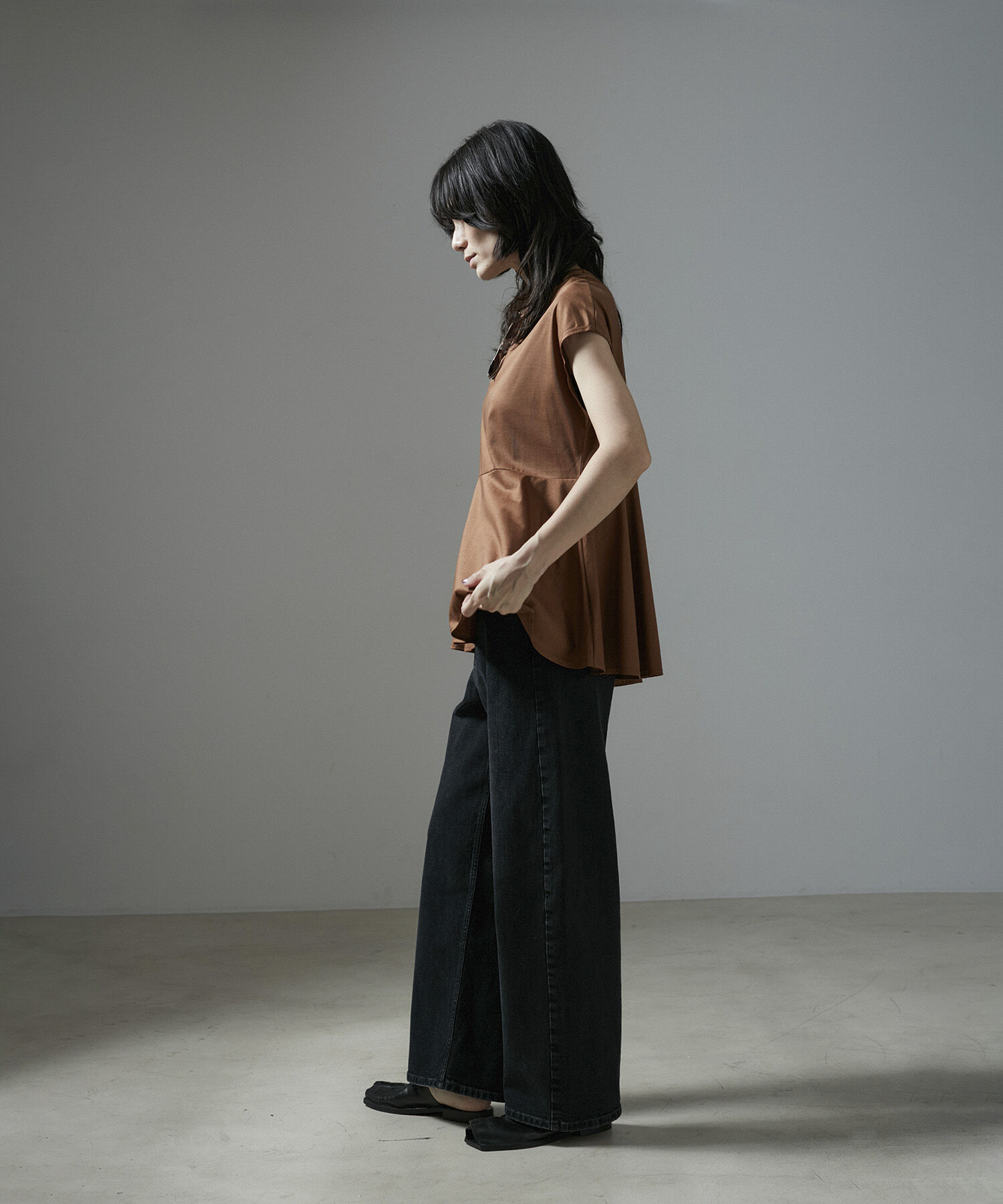 SALON adam et rope'「【WEB限定】フレンチスリーブペプラムTシャツ」|Tシャツ・カットソー|