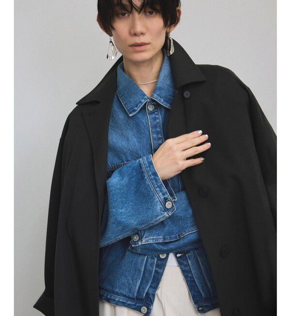 SALON adam et rope'「VISTO WOOL GABA スタンドカラーコート」|ステンカラーコート|