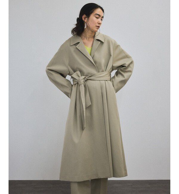 SALON adam et rope'「VISTO WOOL GABA スタンドカラーコート」|ステンカラーコート|ベージュ