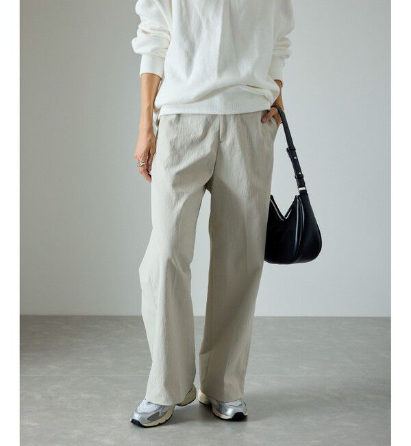 SALON adam et rope'「コットンライクスタイルアップパンツ」|スラックス|