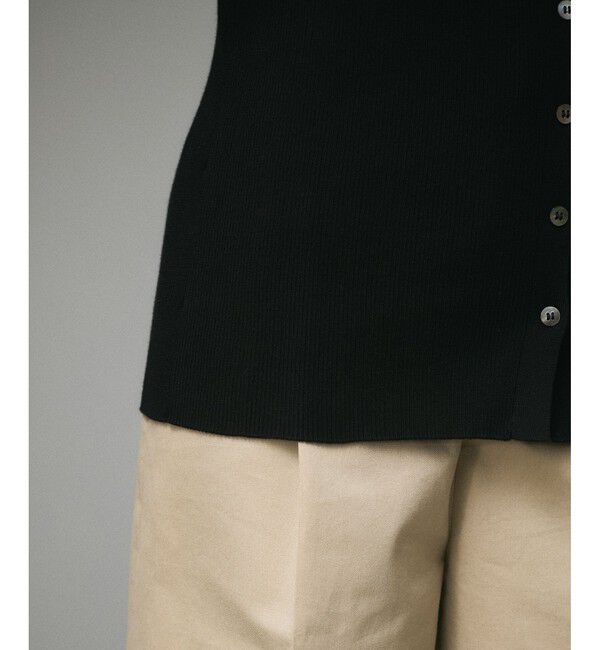 SALON adam et rope'「キュプラコットンリブカーディガン」|カーディガン|