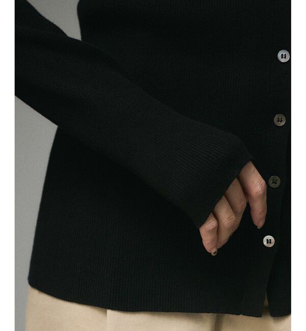 SALON adam et rope'「キュプラコットンリブカーディガン」|カーディガン|