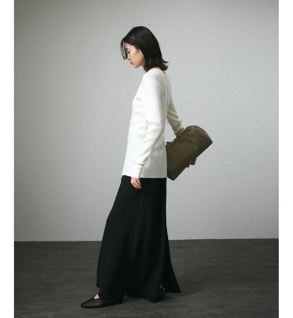 SALON adam et rope'「キュプラコットンリブカーディガン」|カーディガン|