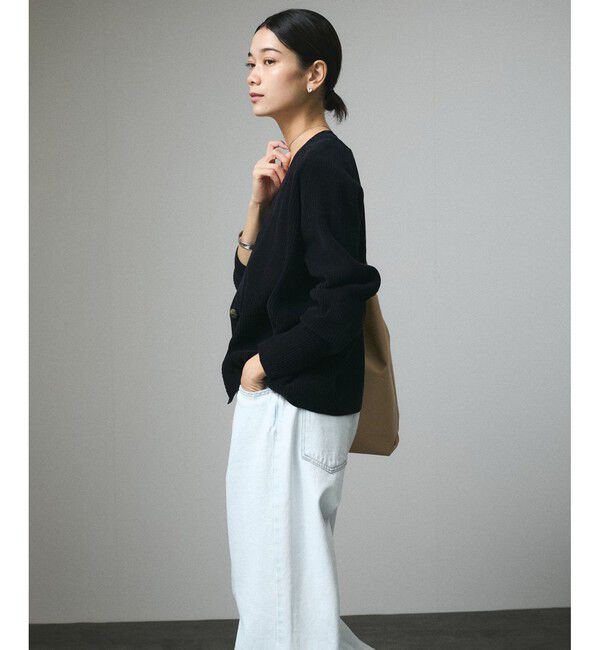 SALON adam et rope'「Vネックカーディガン-CreamyCotton /クリーミーコットン-」|カーディガン|