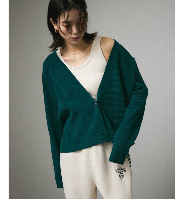 SALON adam et rope'「Vネックカーディガン-CreamyCotton /クリーミーコットン-」|カーディガン|