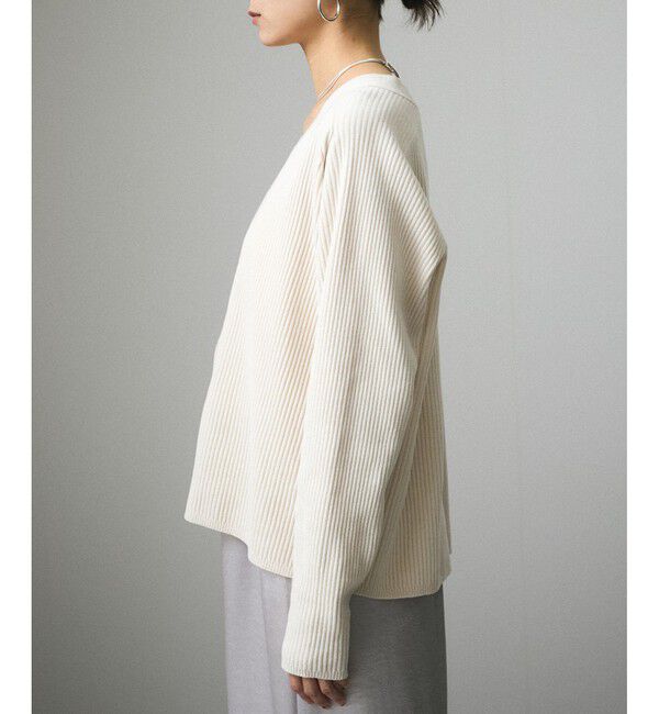 SALON adam et rope'「Vネックカーディガン-CreamyCotton /クリーミーコットン-」|カーディガン|