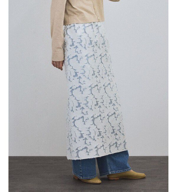 SALON adam et rope'「エルブジャガードスリットナロースカート」|スカート|