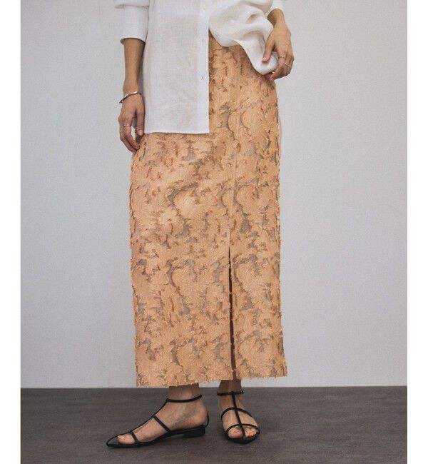 SALON adam et rope'「エルブジャガードスリットナロースカート」|スカート|