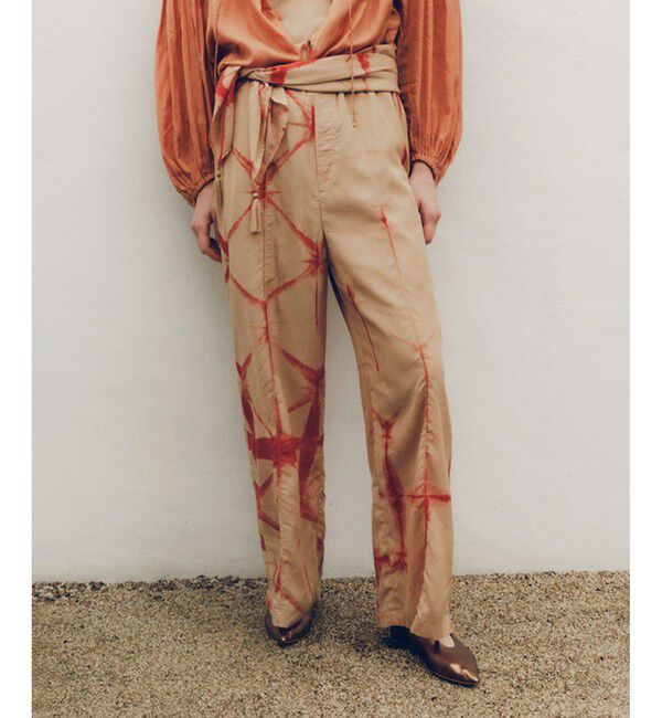 SALON adam et rope'「タイダイイージーパンツ」|チノ|ベージュ系(28)