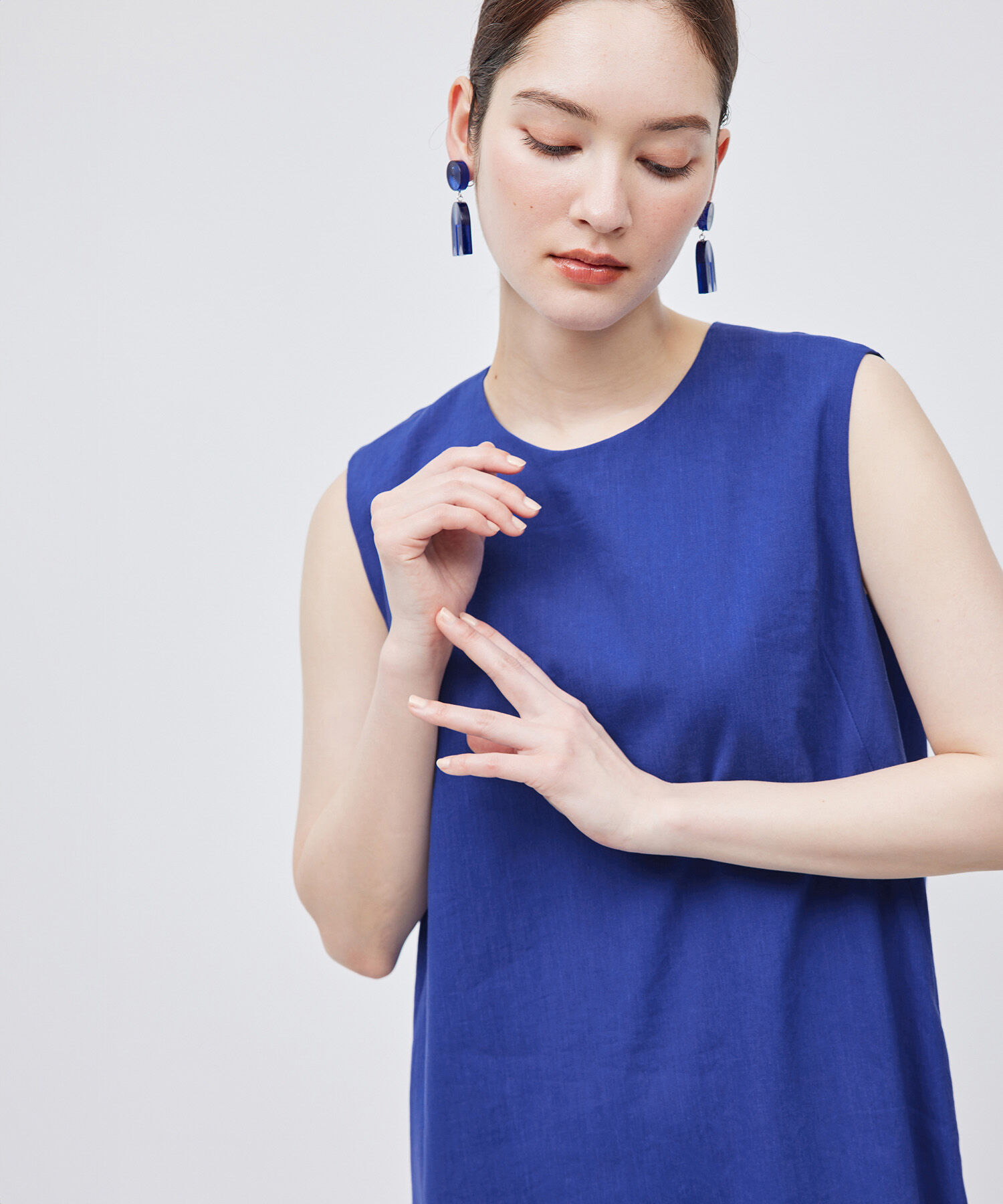 ROPE「麻混ノースリーブワンピース」|ワンピース|