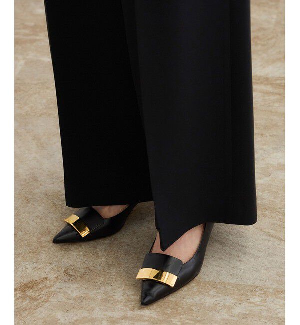 ROPE「[美人パンツ]ダブルクロスワイドパンツ/イージーケア」|チノ|