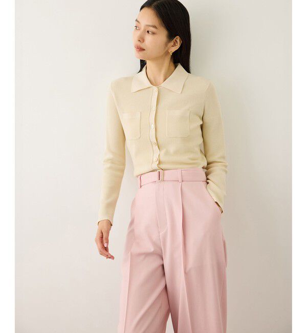 ROPE「ポロニットカーディガン/イージーケア」|カーディガン|