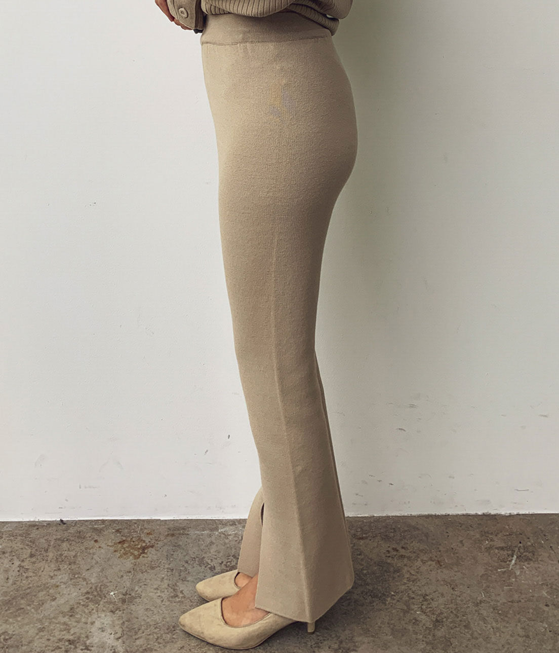 VIS「【セットアップ対応】スリット入りニットパンツ」|その他|