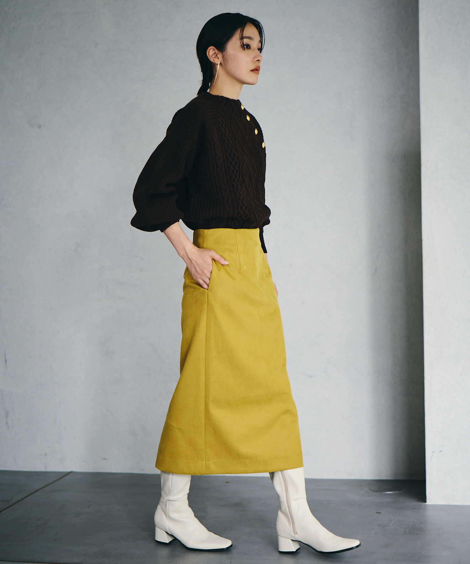 Juze「スクエアトゥストレッチロングブーツ」|その他|