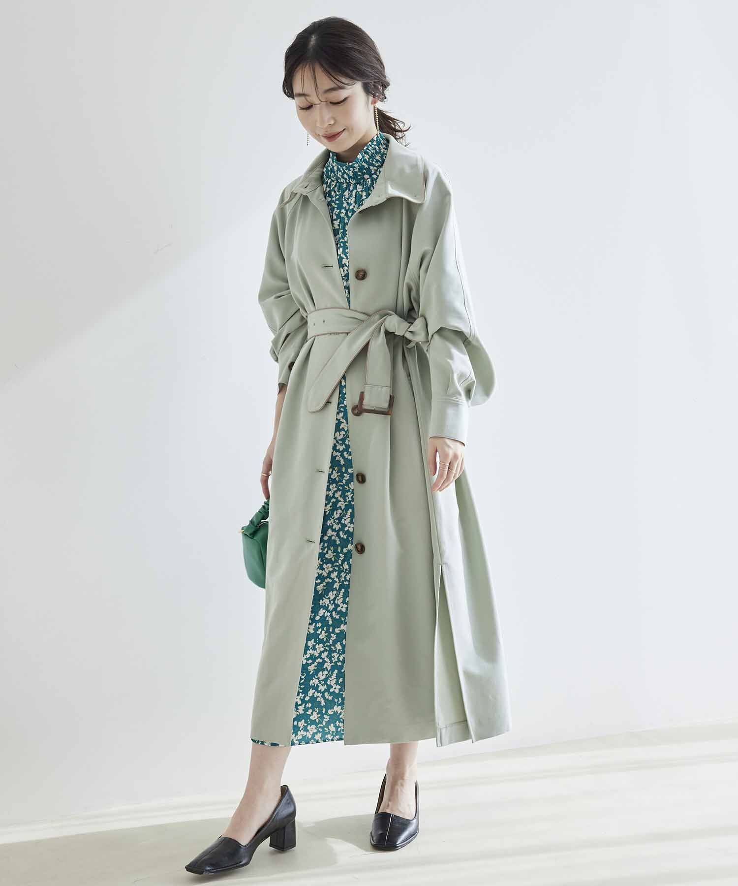 VIS「スタンドカラーコート」|トレンチコート|