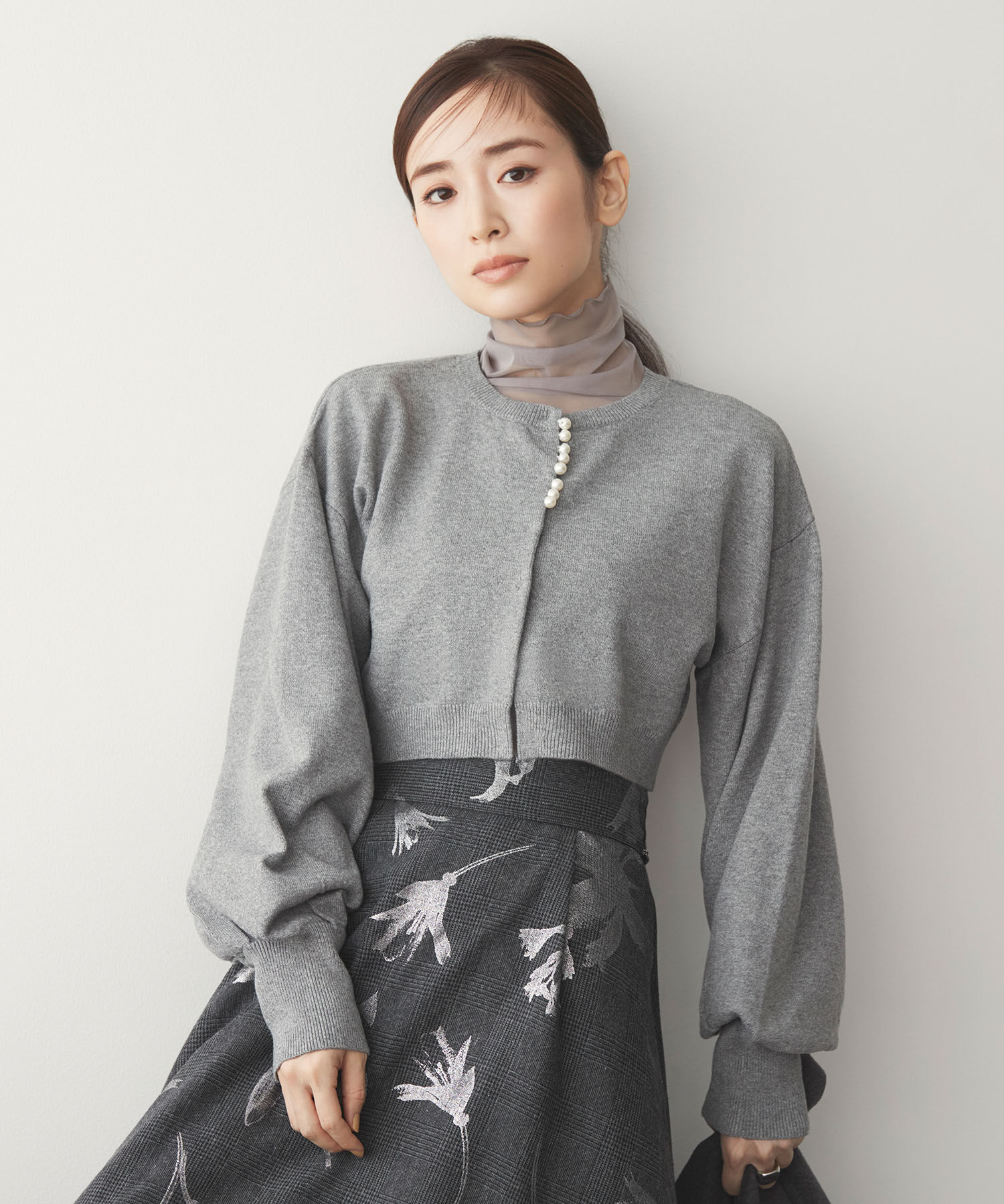 VIS「【程よい透け感】チェック＆花柄＆無地シアーインナー」|Tシャツ・カットソー|