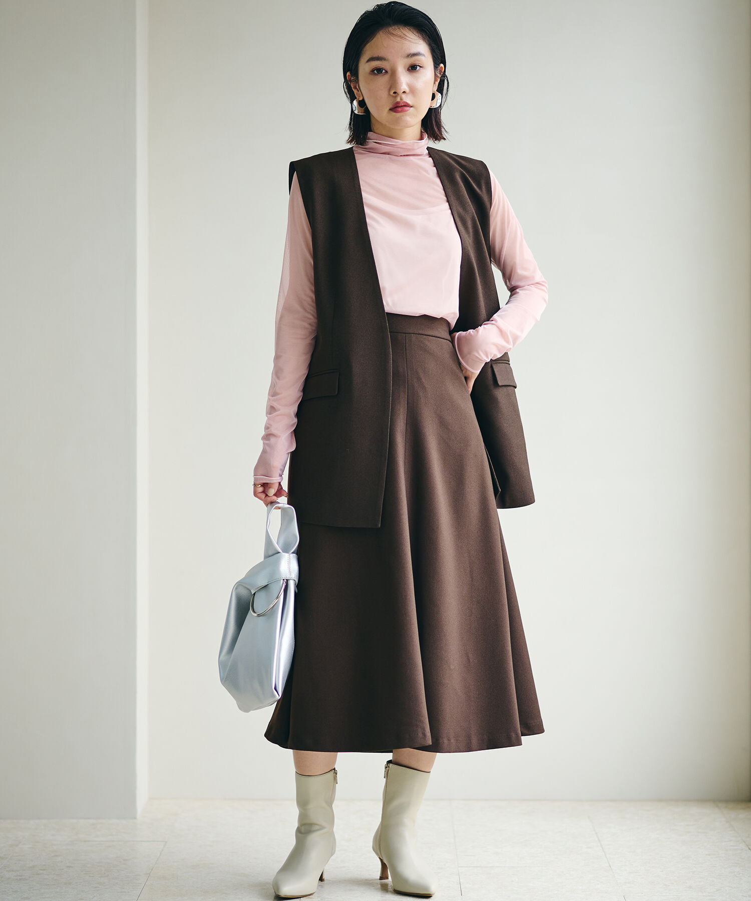 VIS「【程よい透け感】チェック＆花柄＆無地シアーインナー」|Tシャツ・カットソー|