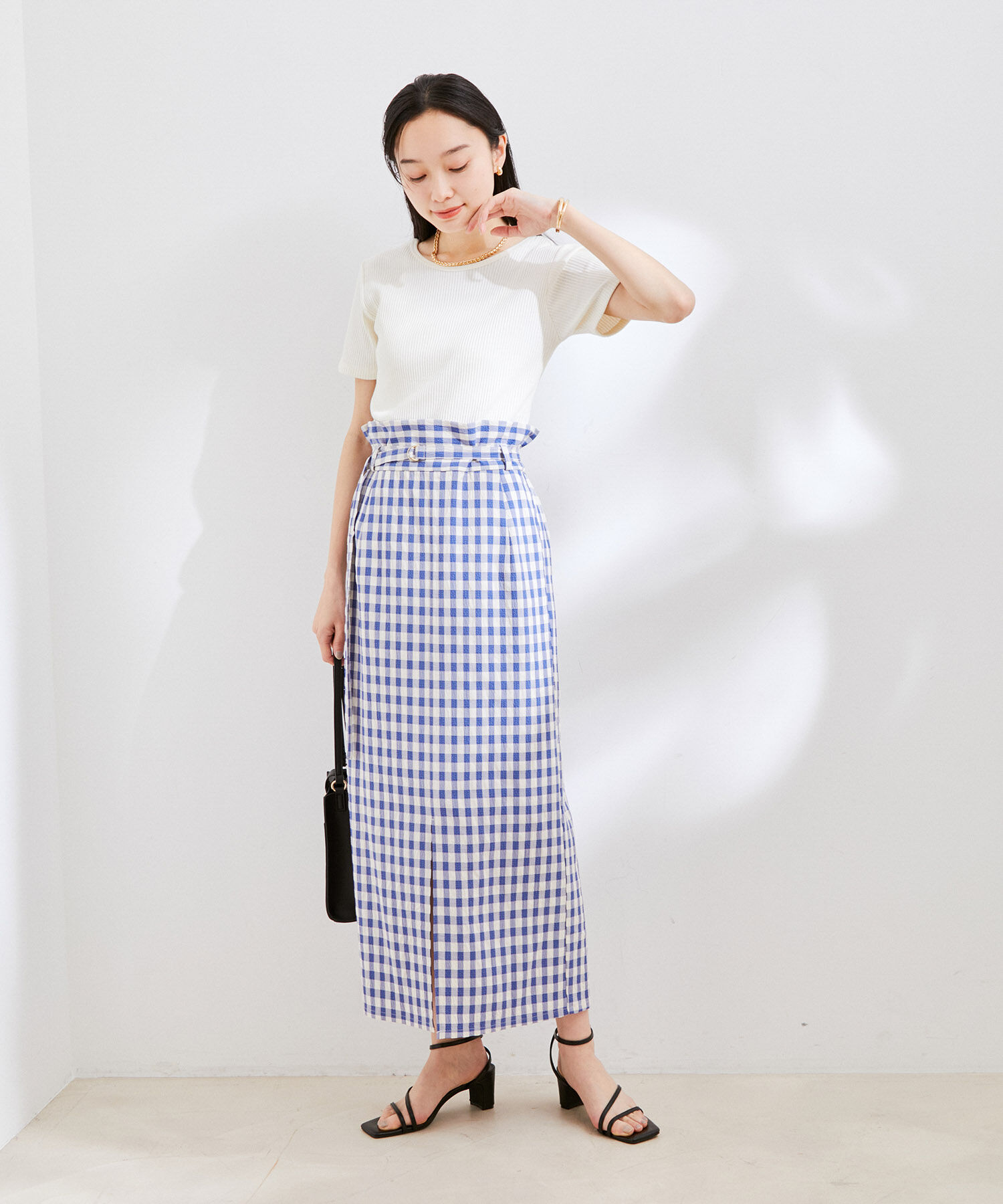 VIS「【洗える】【前後2WAY】テレコ半袖プルオーバー」|Tシャツ・カットソー|