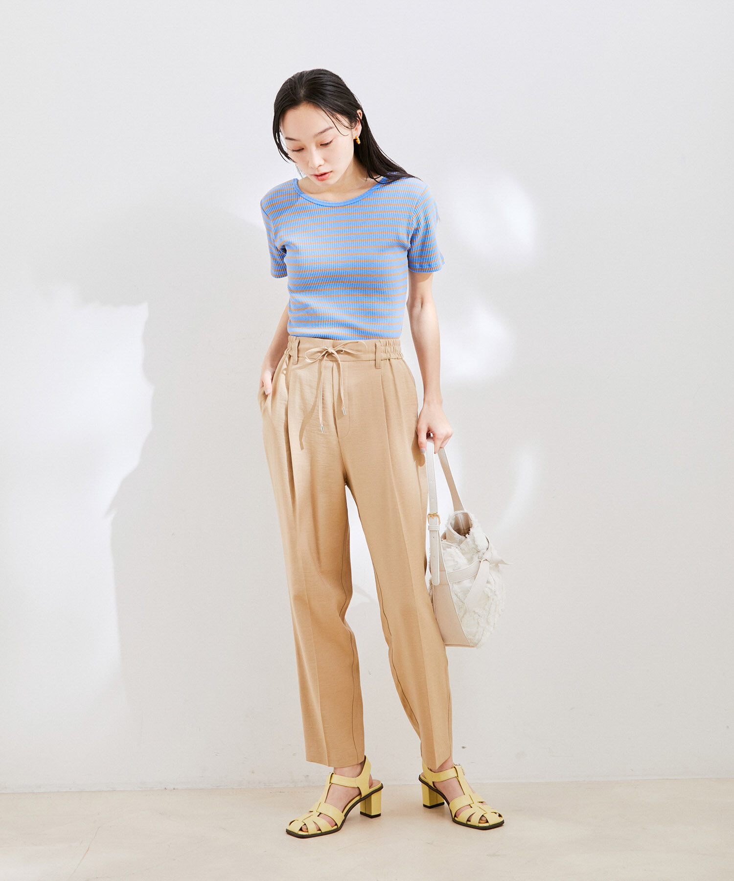 VIS「【洗える】【前後2WAY】テレコ半袖プルオーバー」|Tシャツ・カットソー|