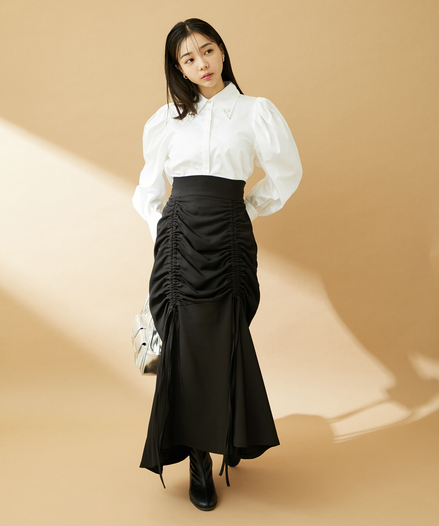 VIS「【洗える】ドロストマーメイドスカート」|スカート|