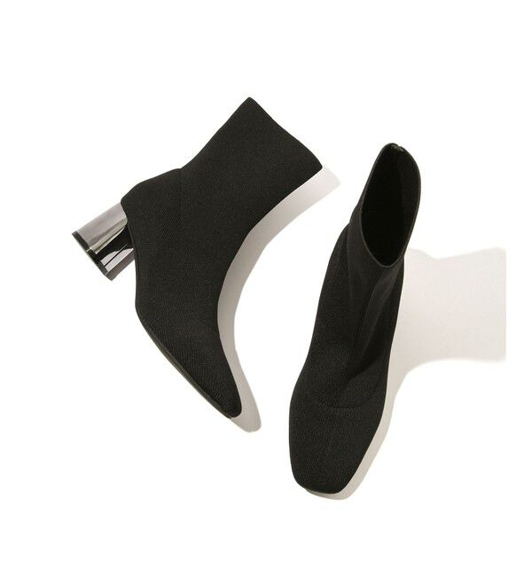 VIS「【保温・抗菌防臭】スクエアトゥニットショートブーツ」|ロングブーツ|