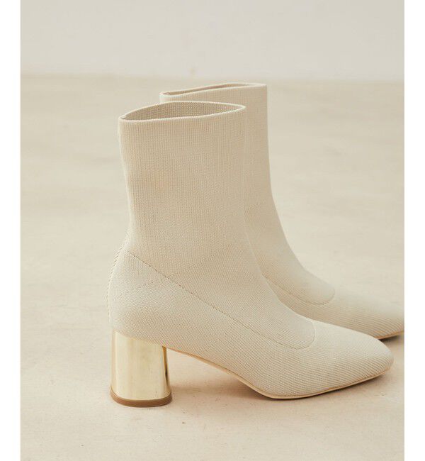 VIS「【保温・抗菌防臭】スクエアトゥニットショートブーツ」|ロングブーツ|キナリ系(19)