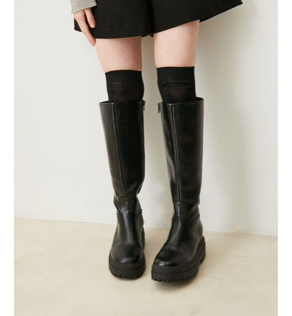 VIS「リブニットニーハイソックス」|ソックス|クロメイン