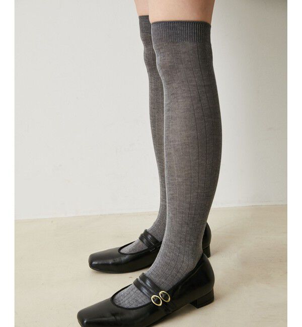 VIS「リブニットニーハイソックス」|ソックス|