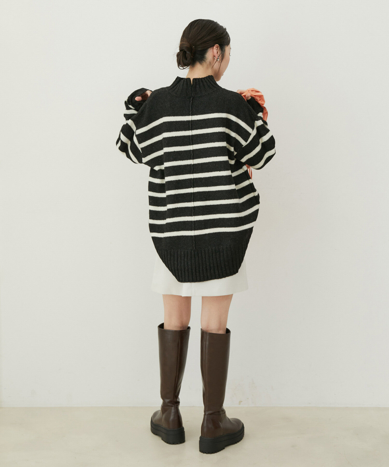 VIS「【選べる着丈】ふわもこサイドスリットニット【洗える】」|ニット・セーター|