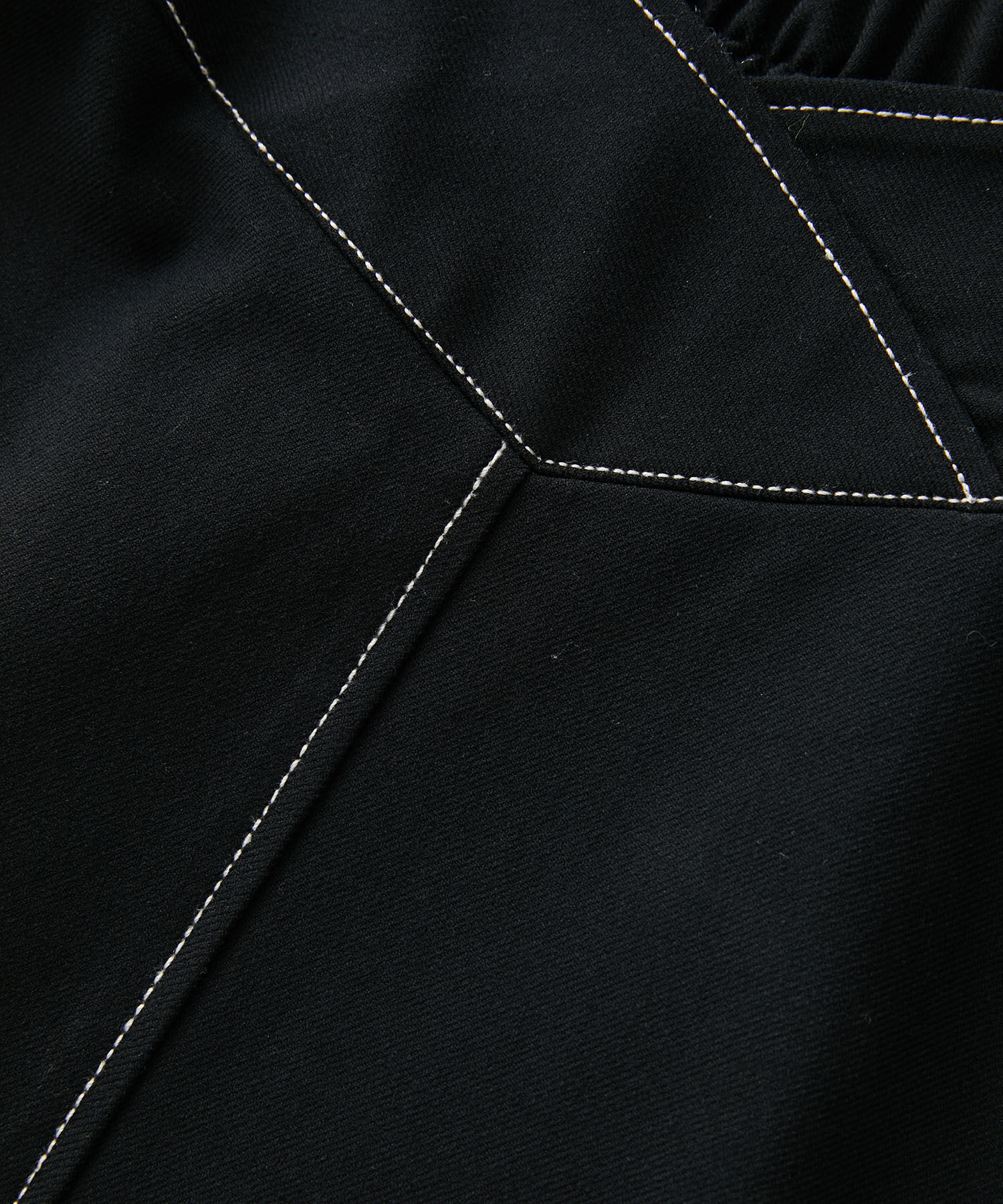 VIS「【洗える】無地＆チェック配色ステッチフレアロングスカート」|スカート|