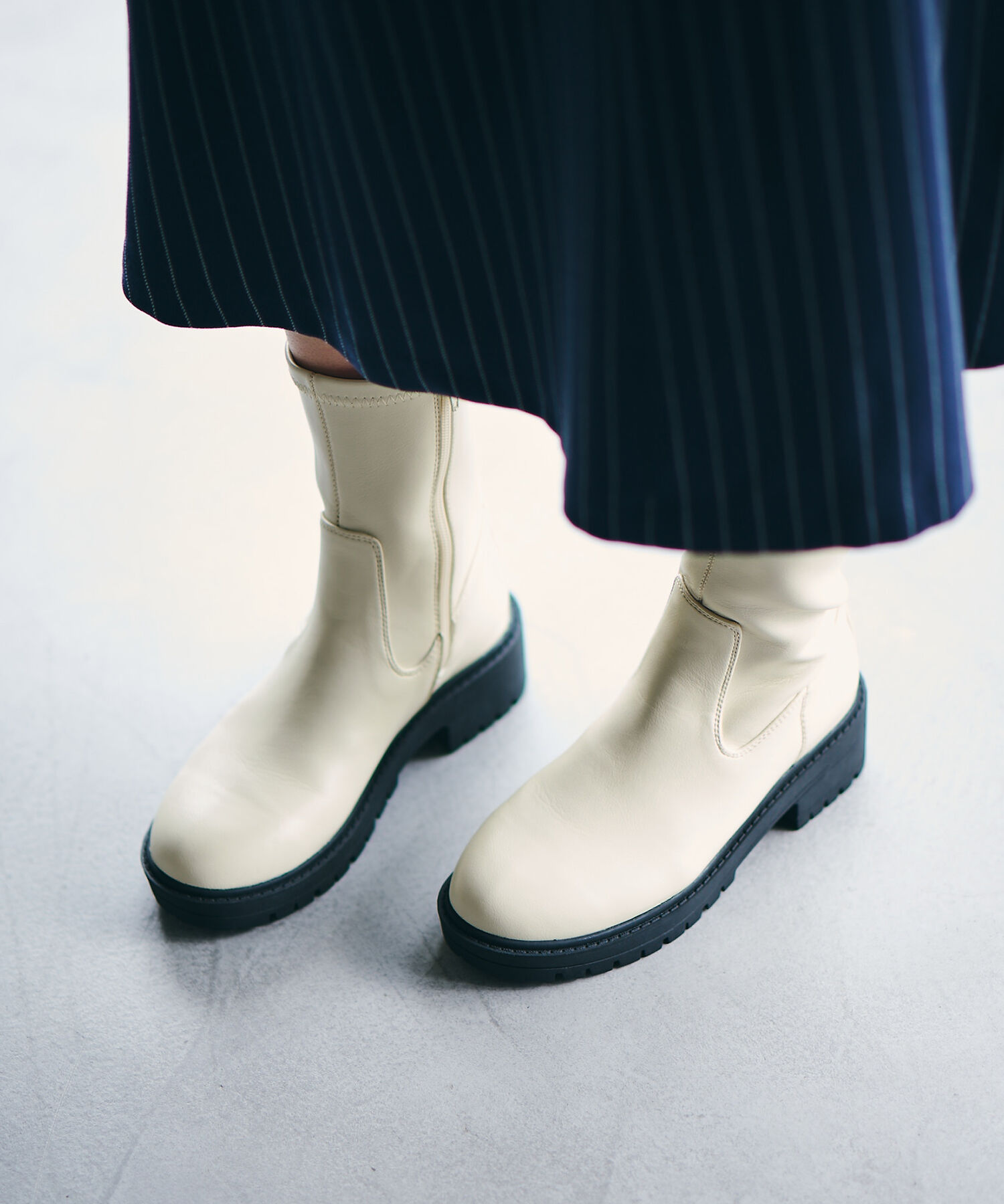 Juze「リサイクルレザータンクソールストレッチブーツ」|その他|