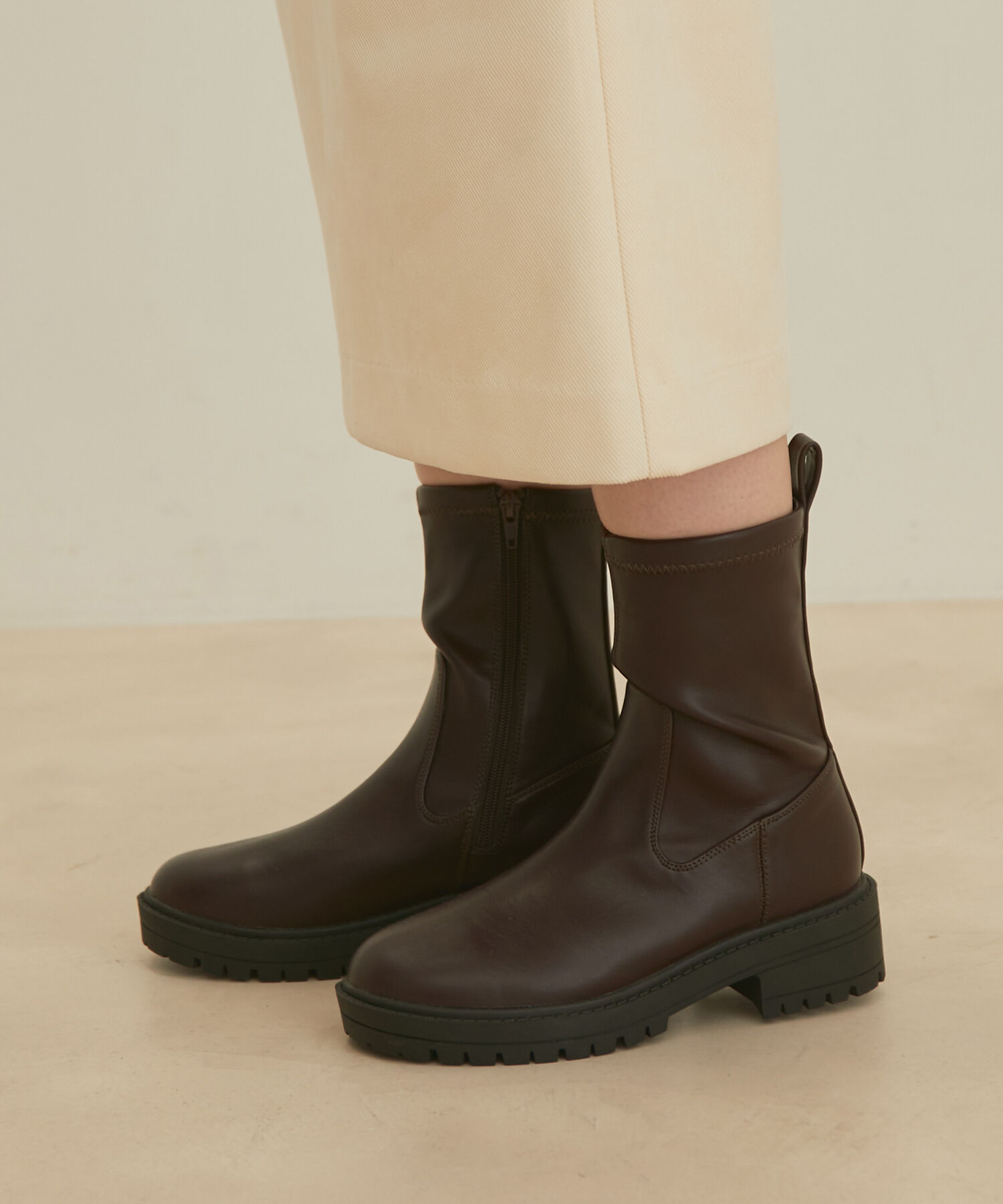 Juze「リサイクルレザータンクソールストレッチブーツ」|その他|